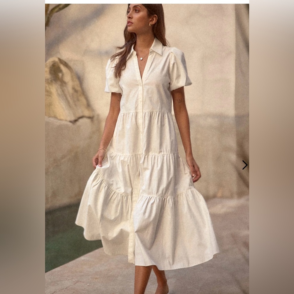 Brochu Walker Havana Dress. Size Large (White)